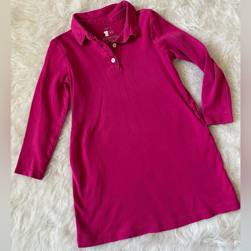 Primary Fuchsia Polo Dress